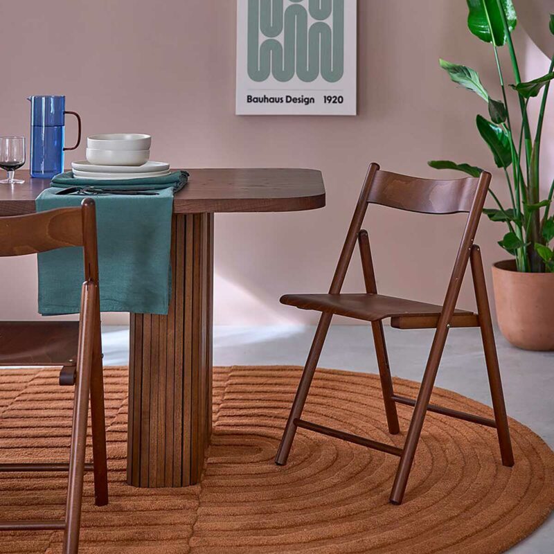 Chaises pliantes bois hêtre noyer soldes La Redoute
