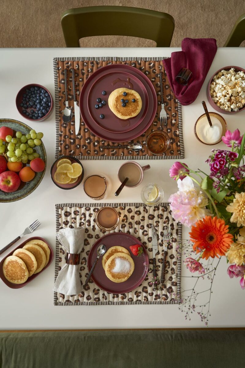 Art de la table automne avec sets léopard Leopold et assiettes Sacha, La Redoute